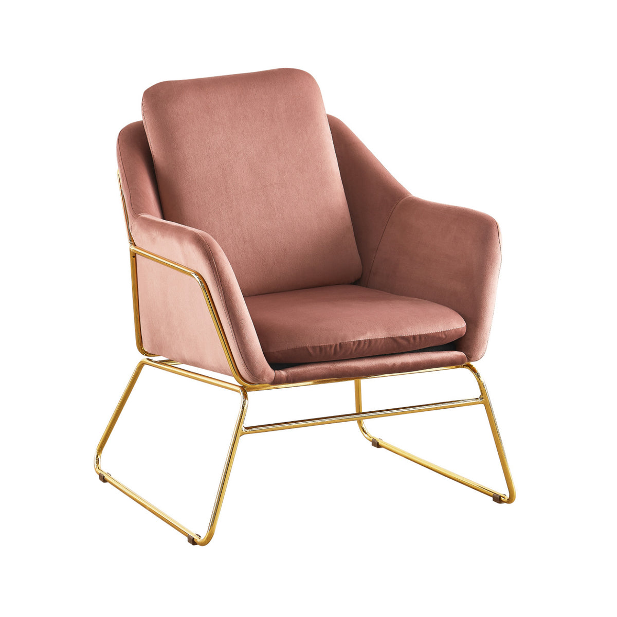 SILLON OCASIONAL RUMANIA VELVET PATAS GOLD