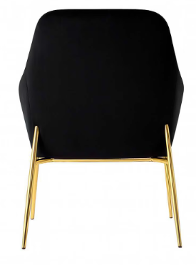 SILLON OCASIONAL XIMENA VELVET NEGRO GOLD