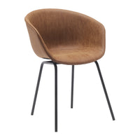 SILLA ÉLVAR CAFÉ TEXTURA PU/PP PATA NEGRA