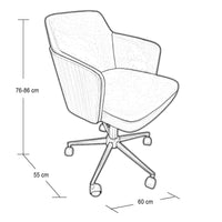 SILLA DE OFICINA CASTER BASE NEGRA