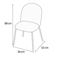 SILLA VARESE VELVET NEGRO