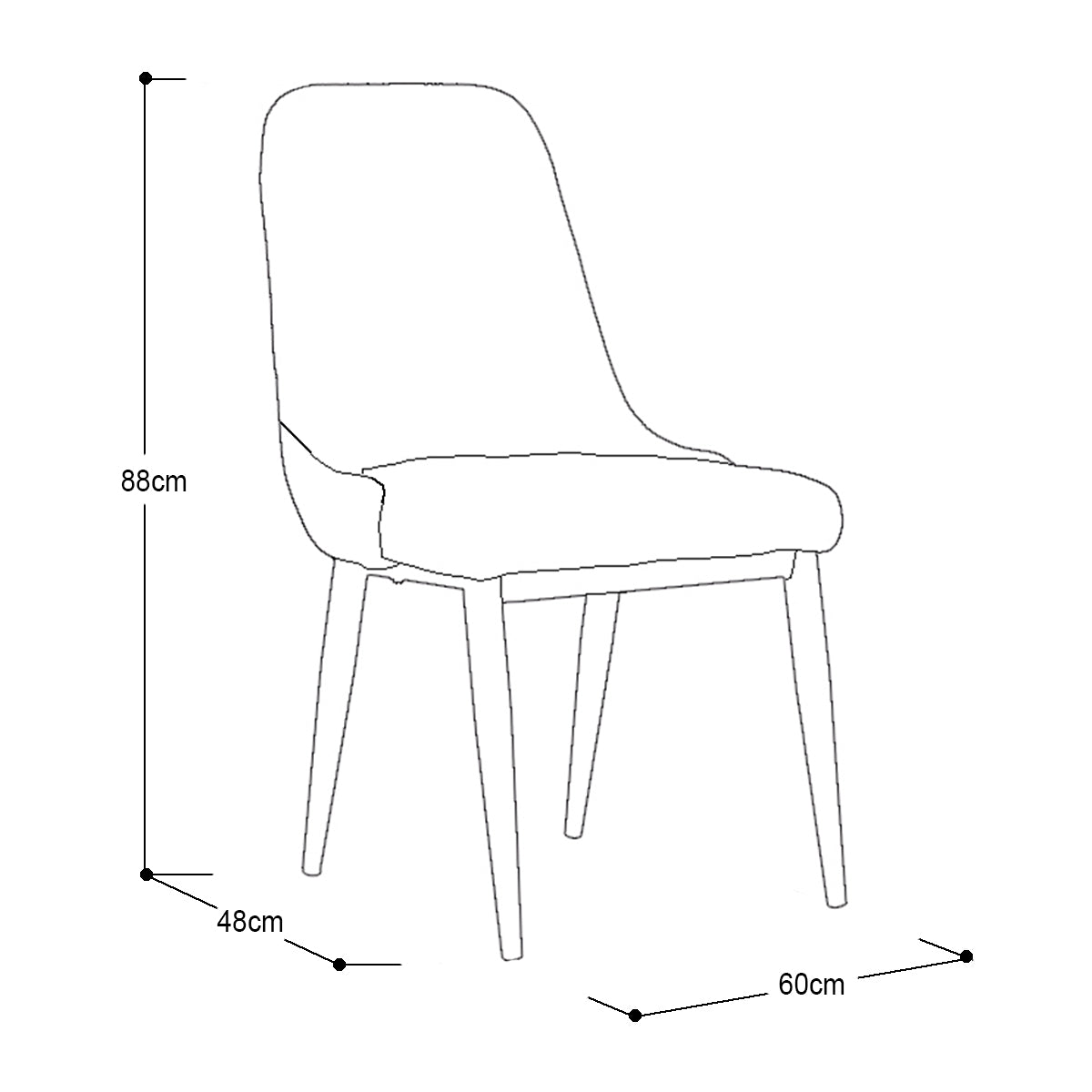 Silla LÚMEN Tela con Patas de Metal y Madera | Diseño Moderno y Elegante para Comedor o Sala