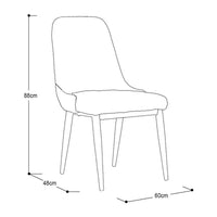 Silla LÚMEN Tela con Patas de Metal y Madera | Diseño Moderno y Elegante para Comedor o Sala