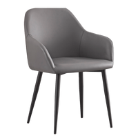 SILLA OCASIONAL KÁREN PU GRIS PATA NEGRA
