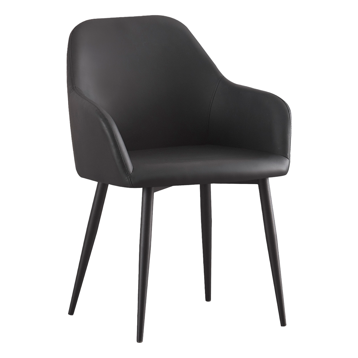 SILLA OCASIONAL KÓREN PU NEGRO PATA NEGRA
