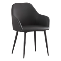 SILLA OCASIONAL KÓREN PU NEGRO PATA NEGRA