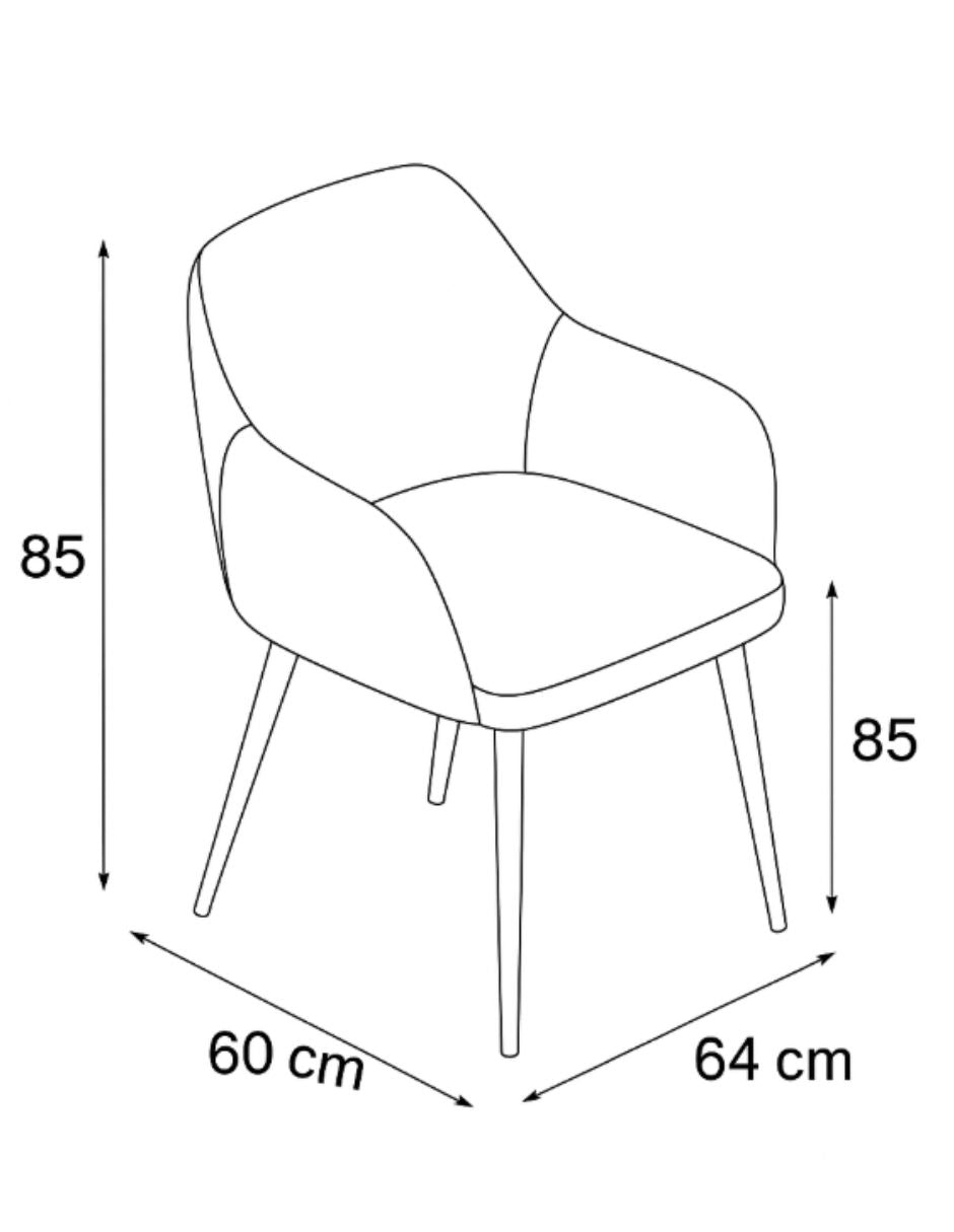 SILLA OCASIONAL KÓREN PU NEGRO PATA NEGRA