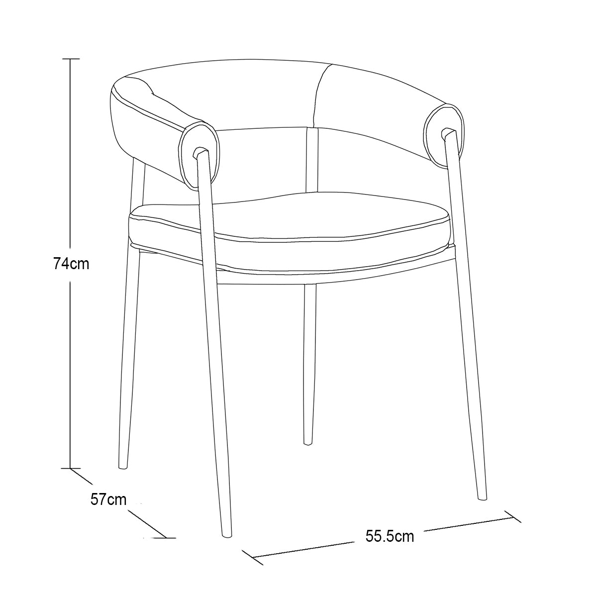 SILLA OCASIONAL ÁRIXA PU GRIS
