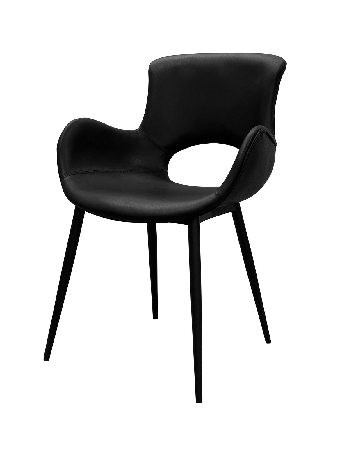 Silla LÓRIX PU Negra | Diseño Moderno, Elegante y Resistente para Comedor, Sala u Oficina