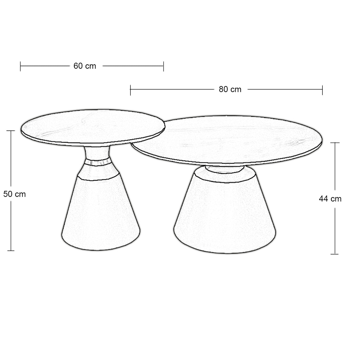 MESA OCASIONAL CACERES SET 2 PIEZAS