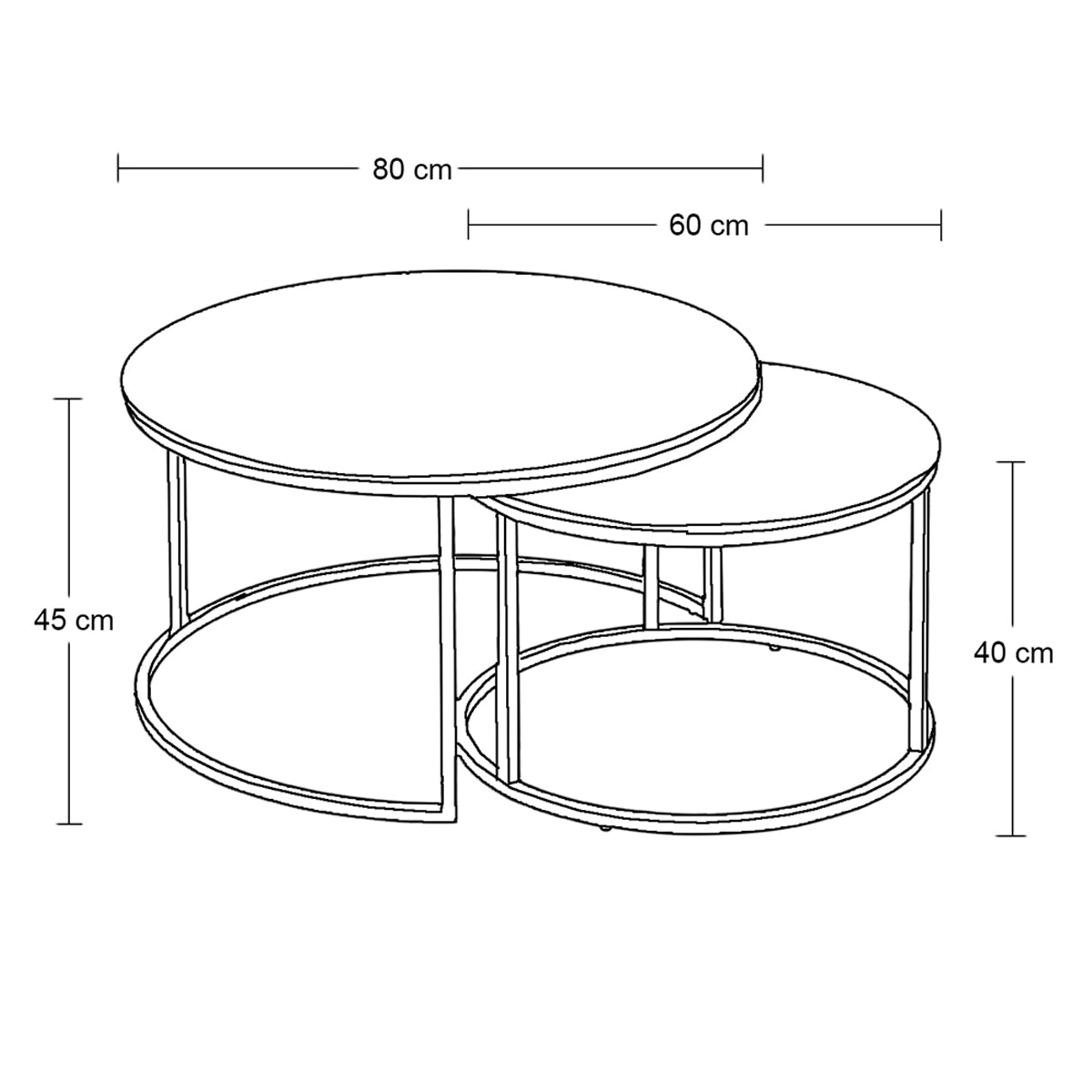 MESA OCASIONAL DINARO SET 2 PIEZAS