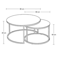 MESA OCASIONAL DINARO SET 2 PIEZAS