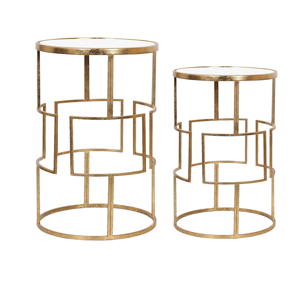 MESA OCASIONAL CRIS ESPEJO SET 2 PIEZAS