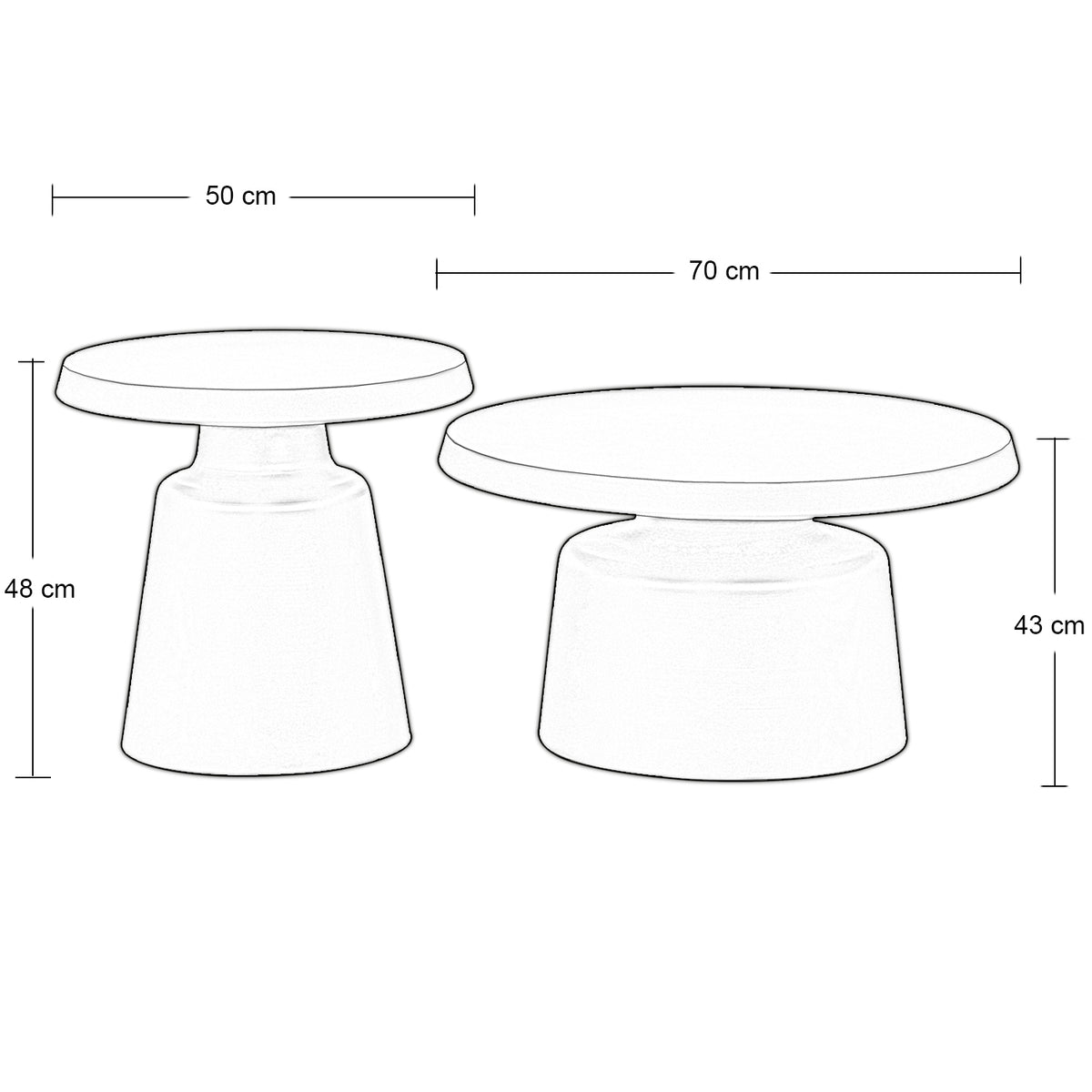 MESA OCASIONAL FERROL SET 2 PIEZAS
