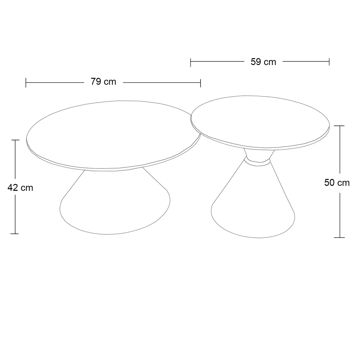 MESA OCASIONAL  FREYA SET 2 PIEZAS