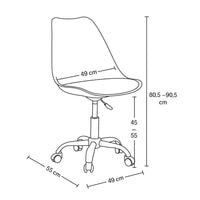 SILLA DE OFICINA ERGONOMICA LIVIA AJUSTABLE CON RUEDAS